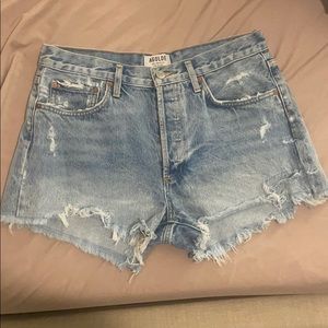 Agolde Parker denim shorts